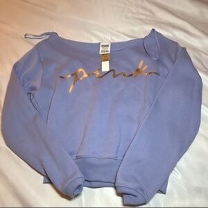 PINK Victoria's Secret Lavender Top with Metallic Gold Accents